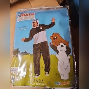 NEW Palamon We Bare Bears Panda One Piece Suit Adult Costume - size Large